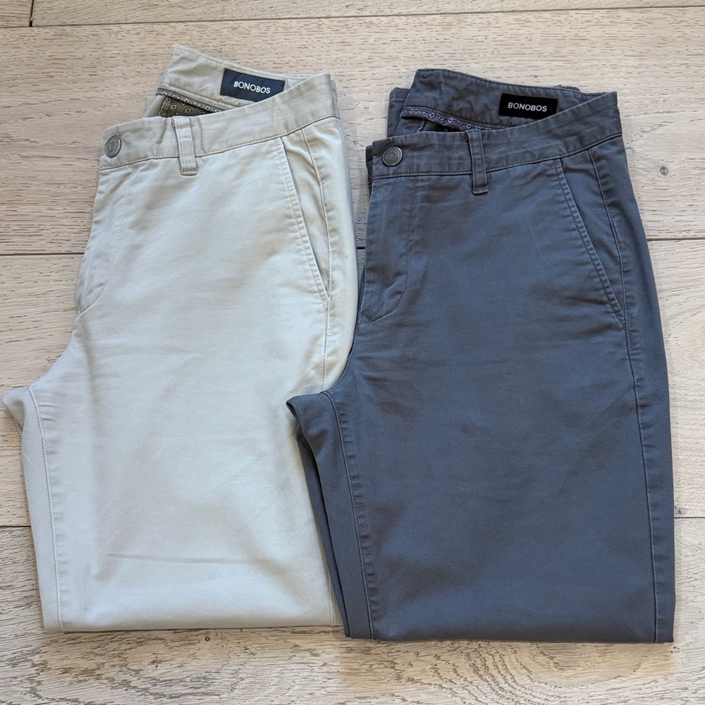 Bonobos Slim Fit Cotton Dress Pant Bundle in Size 30
